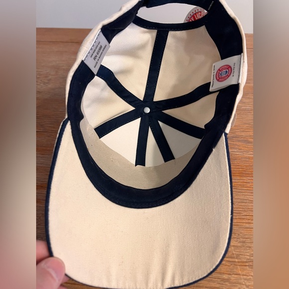 Vintage Michigan Wolverines Unisex Gold Blue Cream Football Ball Hat with Tags - Picture 6 of 10